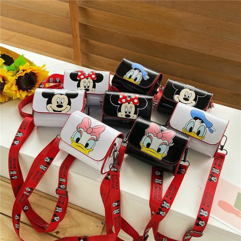 

Disney Mickey Mouse Minnie Children's Small Bag Donald Duck Mini Shoulder Bag Cartoon Baby Coin Purse Girl Crossbody Bag