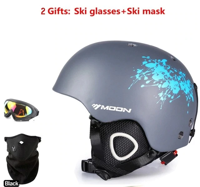Мужской/женский и детский горнолыжный шлем интегрально-Формованный безопасный скейтборд взрослый шлем для сноуборда лыжное снаряжение маска для глаз и чехол - Цвет: NO.6