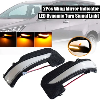 

Car LED Dynamic Turn Signal Light For Toyota Hilux Fortuner Innova 2016-2019 Side Wing Mirror Flasher Indicator Blinker
