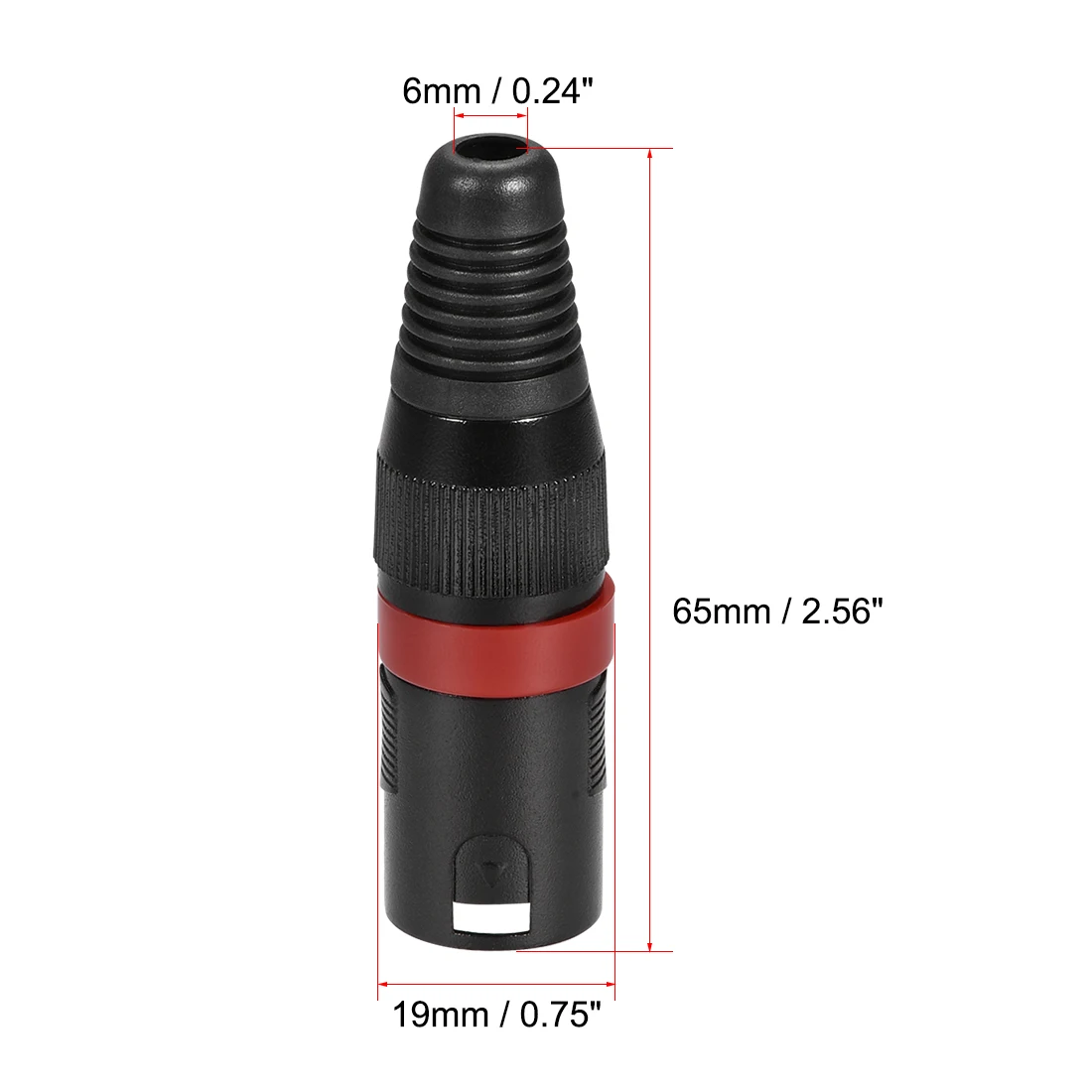 

uxcell 3pcs 3-Pin XLR Connector,Microphone Mic Cable Plug Adapter Connector, Male Black Red