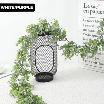 

1.95m Wedding Decoration Artificial Green Eucalyptus Vines Rattan Decorative Artificial Ivy Wall Decor Vertical Garden Home