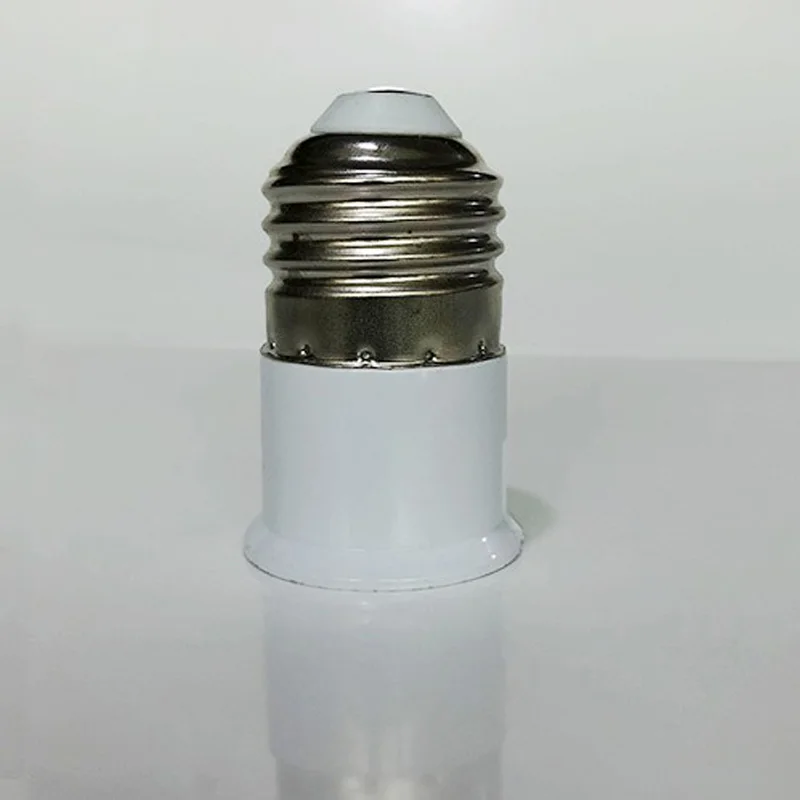 E27 to B22 Screw Sockets Fitting White Base Bulb LED Converter Plastic Holder Adaptor