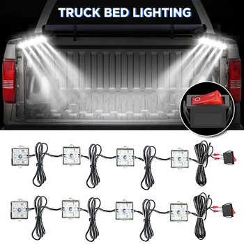 

48LED 12V DC 8W Truck Bed/Rear Work Box Lighting Kit Trunk Light For All Pick up White