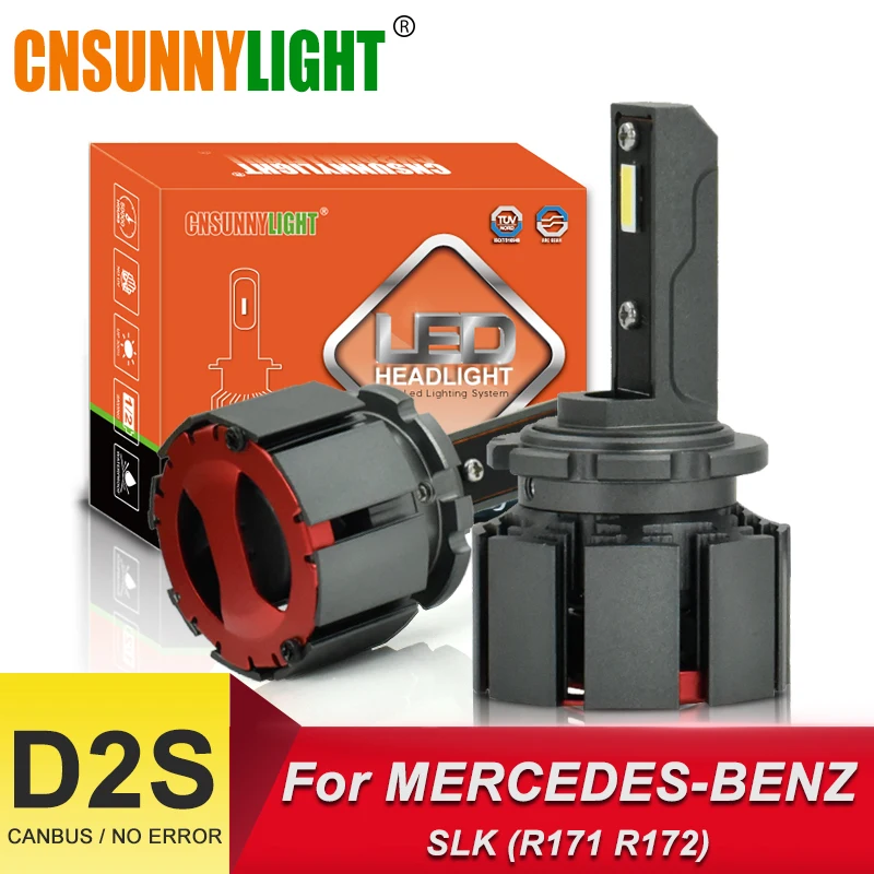 CNSUNNYLIGHT Автомобильные фары D2S D1S без ошибок лампы освещения 10000лм для Mercedes Benz SLK R171 R172 высокий низкий би луч фары 12 В