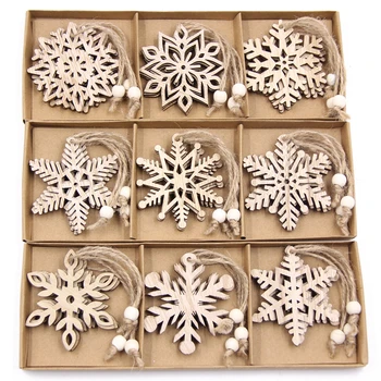 Wooden Snowflake Ornaments 1