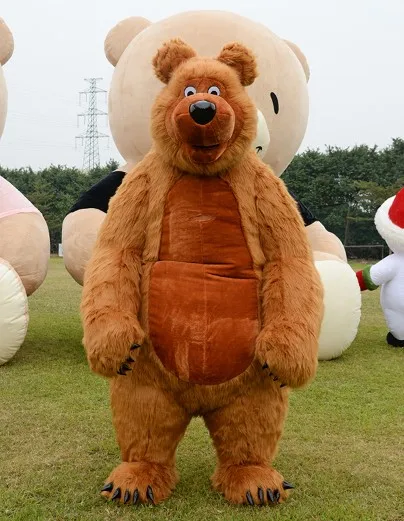 Bear Надувной маскарадный костюм коричневого медведя высотой 2 м/2,6 м/3M, вечерние костюмы для взрослых на открытом воздухе, на свадьбу, день рождения, вечеринку, маскарадный костюм - Цвет: Bear