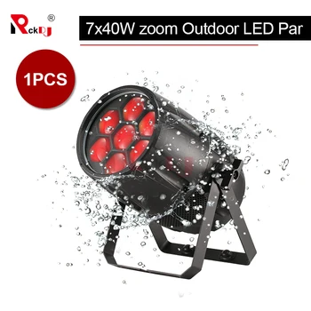 

IP65 Waterproof Zoom Par 7x40W Zoom Outdoor LED RGBW 4in1 Par Light DMX Stage Effect DJ Disco Party Lights Club