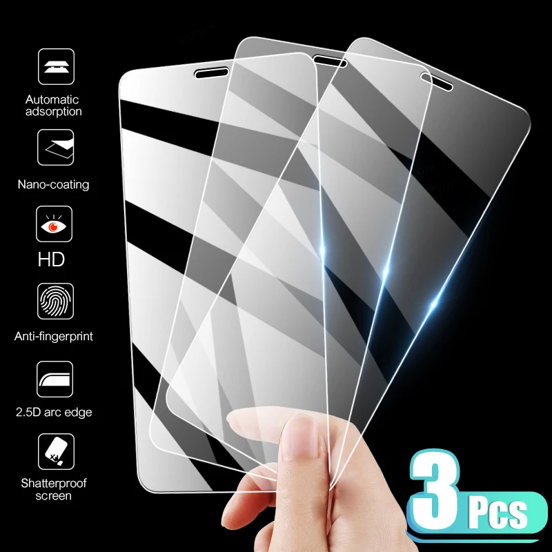 3 szt. Szkło hartowane na iPhone 7 8 6 6s Plus X ochraniacz ekranu na iPhone X XR XS MAX SE 5 5s 11 12 Pro szkło