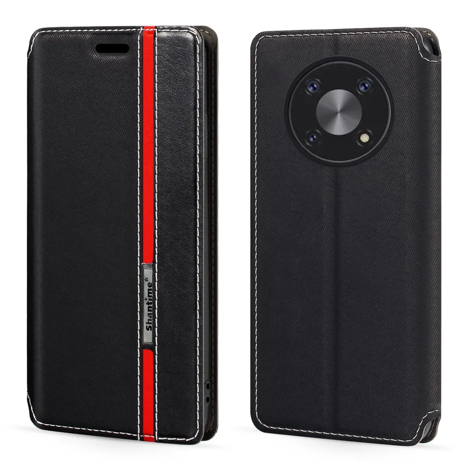 Custodia Portafoglio BRAND SET Per Cubot Max 3 | Cover In Pelle PU Con Slot Carte E Funzione Stand | Nero