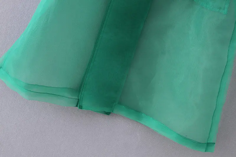 Женский элегантный однотонный Свободный Длинный Тренч галстук-бабочка пояса прозрачный дизайн пальто зеленая Верхняя одежда длинные
