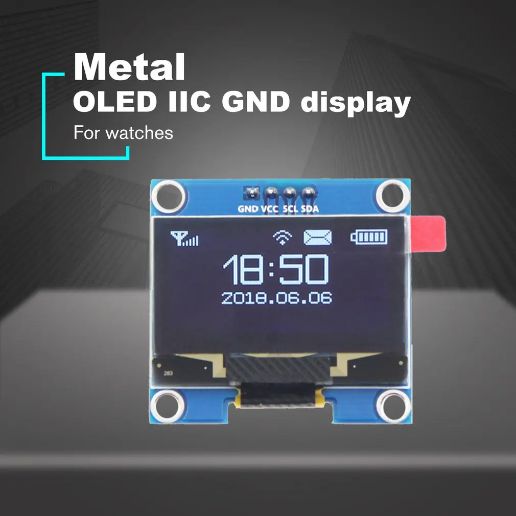 Модуль цветного ЖК-дисплея 1 3 дюйма с OLED-дисплеем IIC GND разрешение 128x64 большим