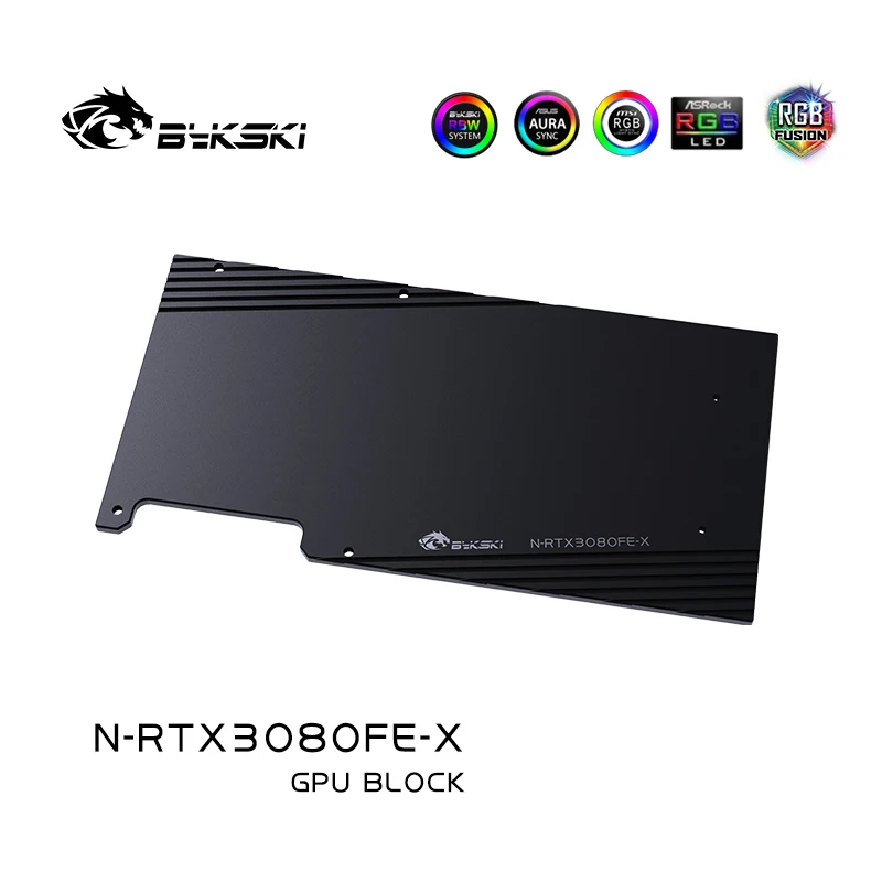 Bykski GPU водный блок для NVIDIA RTX 3080 основатели оригинальный PCB радиатор + задняя