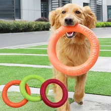 Disques volants EVA pour animaux domestiques, anneau d'entraînement pour chien, jouet flottant résistant aux morsures, jeu interactif de plein air pour chiot, fourniture de produits