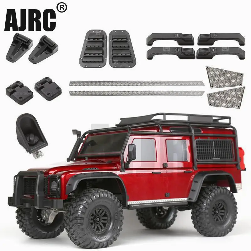 

Rubber cover hinged fuel tank door handle plastic air intake grille door scraper for 1/10 RC track TRX4 TRX-6 D90 D110 AXIAL SCX