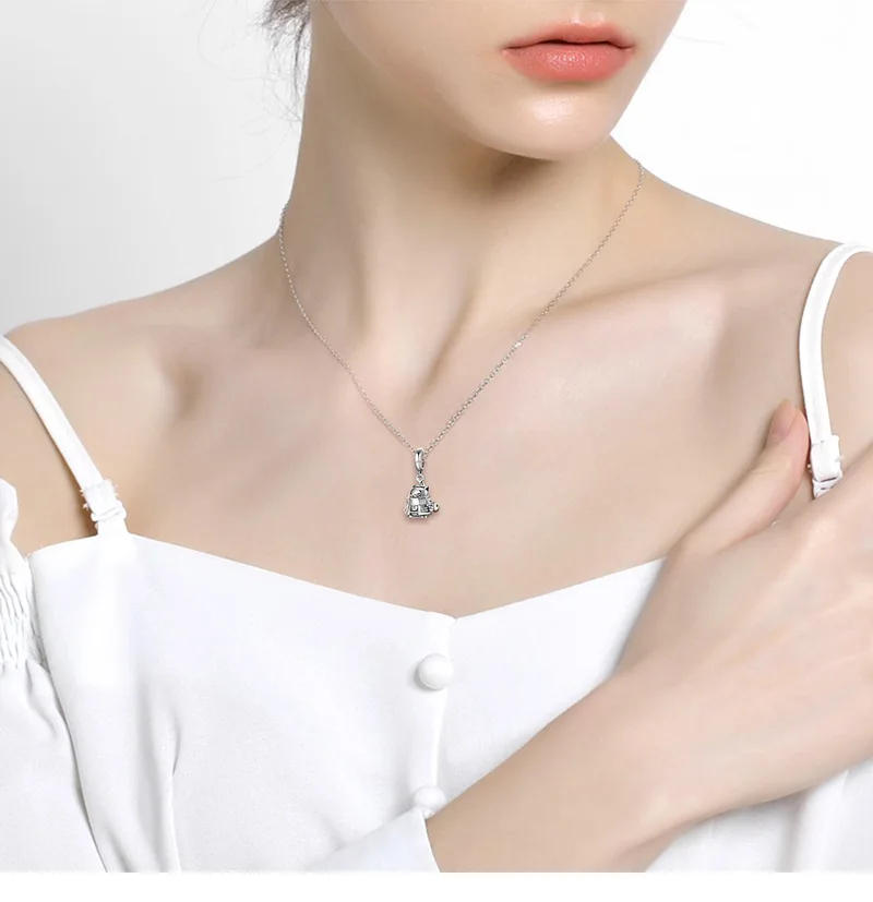 National Standard S925 Silver Shiba Inu Pendant Original Men's and Women's Necklace Bracelet DIY Accessories