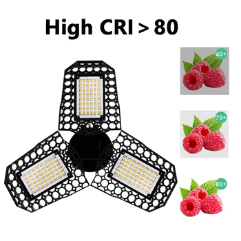 

80W Deformable LED Garage Lights Bulb E27 Foldable Ceiling Fixture Work Shop Light Garage Warehouse Lighting