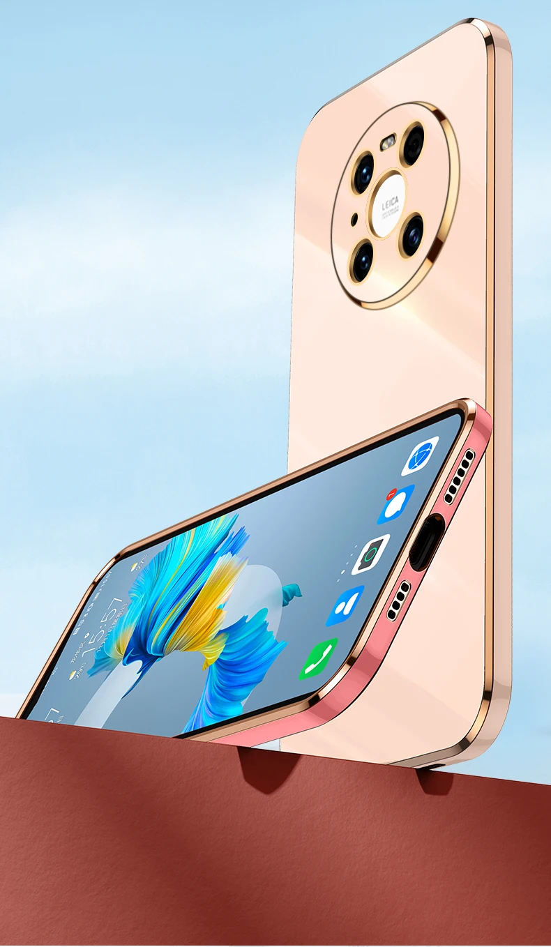 Custodia morbida in silicone placcatura quadrata di lusso per Huawei Mate 30 40 Pro Nova 8 SE P30 P50 P40 Pro Lite Custodia antiurto per caramelle_voghion.com