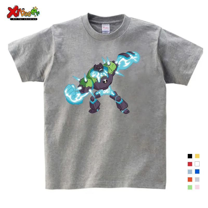 Летняя одежда для мальчиков; топы; Новинка; детская футболка Omnitrix Ben 10; настоящая детская футболка; футболки для маленьких мальчиков с рисунком аниме; От 3 до 9 лет - Цвет: Baby T-shirt