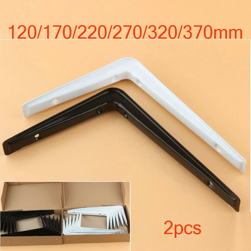 2pcs Metal Shelf Support Wall Mount L Shape Right Angle Shelving Brackets Storage 120/170/220/270/320mm wall bracket | Обустройство