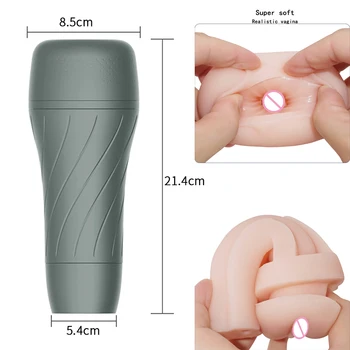XYF Male Masturbators Vagina Sex Toys for Men Silicone Pocket Pussy Masturb Cup Mens Endurance Exercise Masturbation Vibrator 4