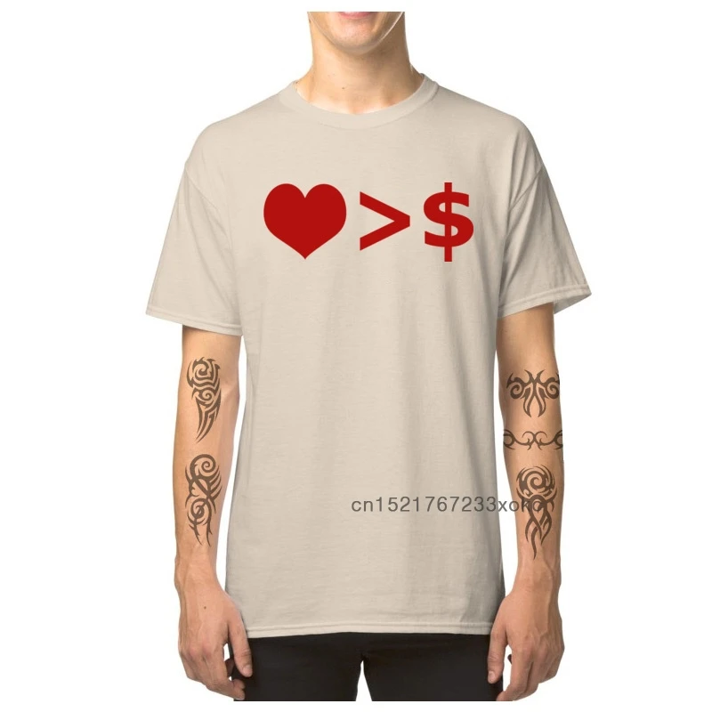 Парная футболка с надписью Love Is More Than Money для мужчин и женщин подарок на день
