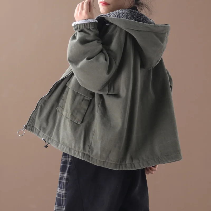 

Qi Juan Draw Autumn Clothing 19 Years New Style Korean-style Loose And Plus-sized Literature And Art Washing Retro Lambs Wool Cr