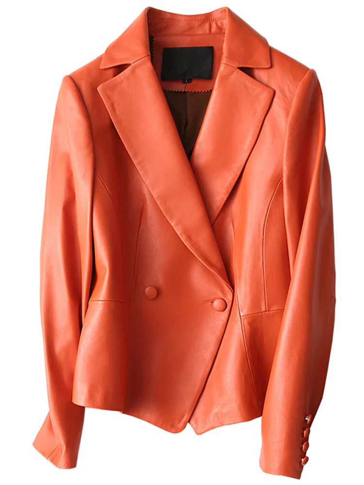 

Real Leather Jacket Spring Autumn Jacket Women Genuine Sheepskin Coat Female Korean Blazers Short Jackets ZJZ1702 MY2032