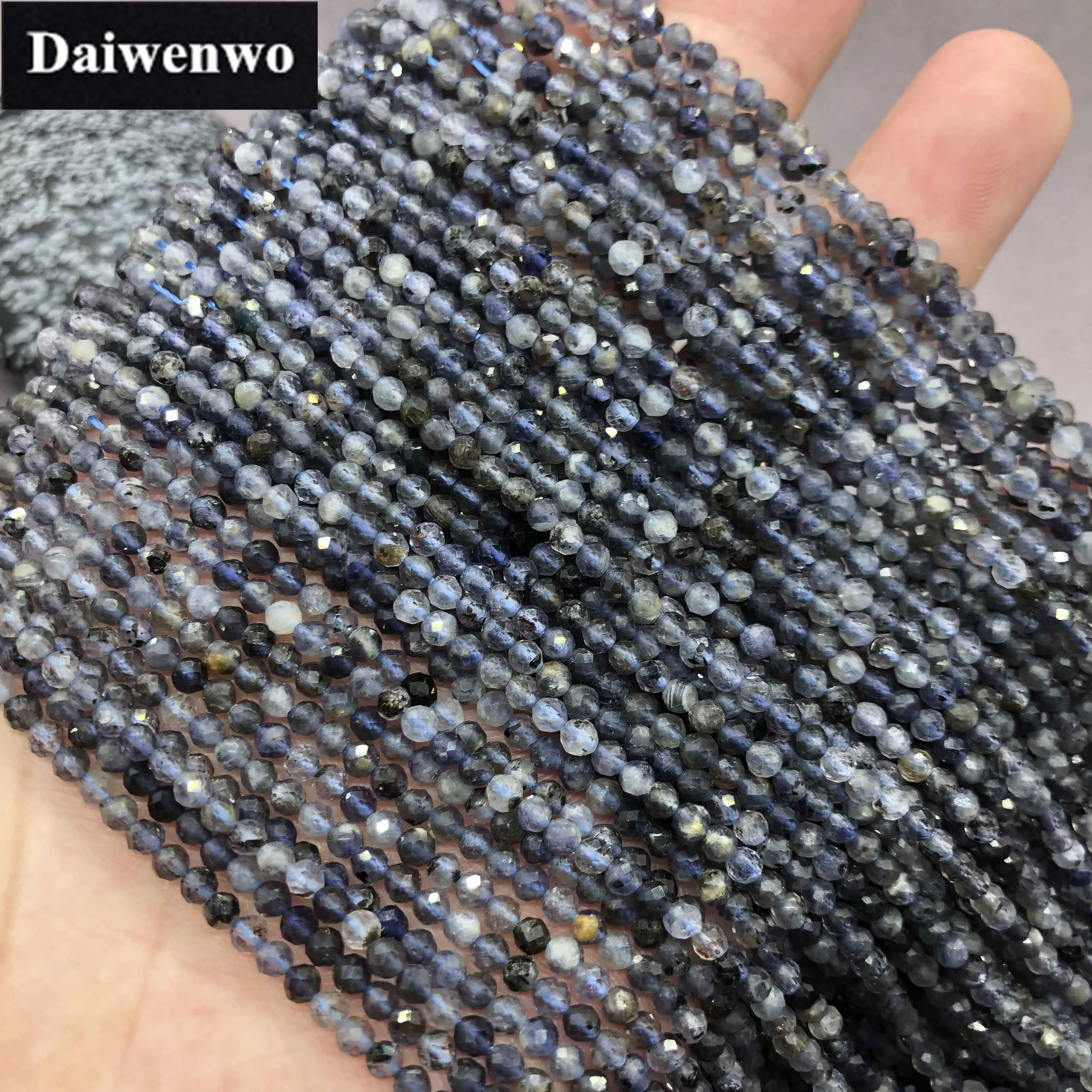 Natural Stone Small Beads Iolite 2/3/4mm Faceted Cut Shining DIY Gem | Украшения и аксессуары