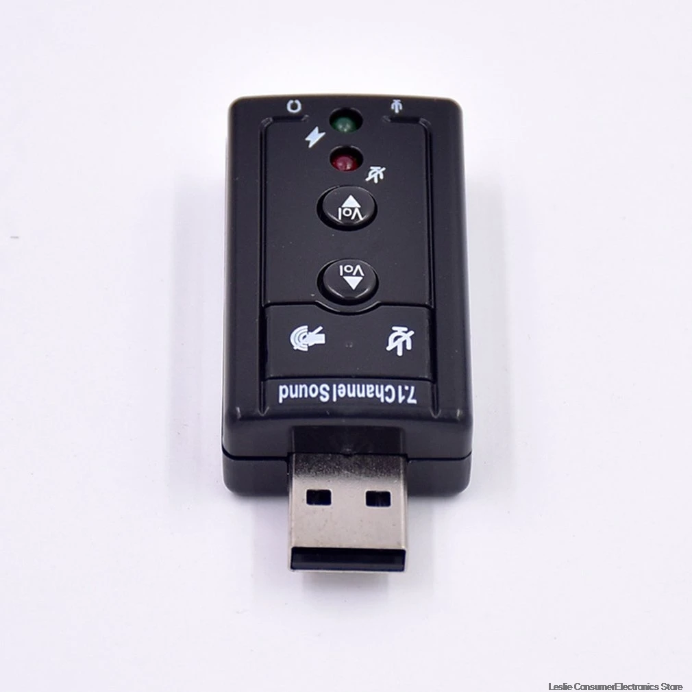 

7.1 External USB Sound Card USB to Jack 3.5mm Headphone Audio Adapter Micphone Sound Card For Mac Win Compter Android Linux