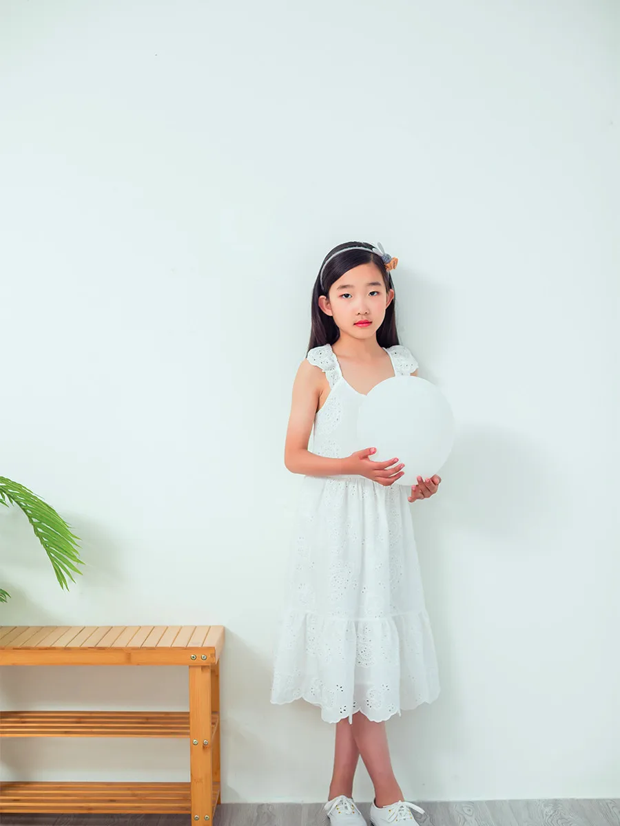 

Ruffles Patchwork Princess Dress For Kids Teenage Girls Summer Dress 8 10 12 Years White Cotton Lace Dress Big Children Clothing