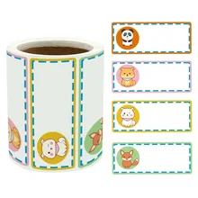 300 Pcs Cute Cartoon Name Stickers Roll Classification Name Tags Adhesive Label School Teacher Reward Child Stationery Stickers
