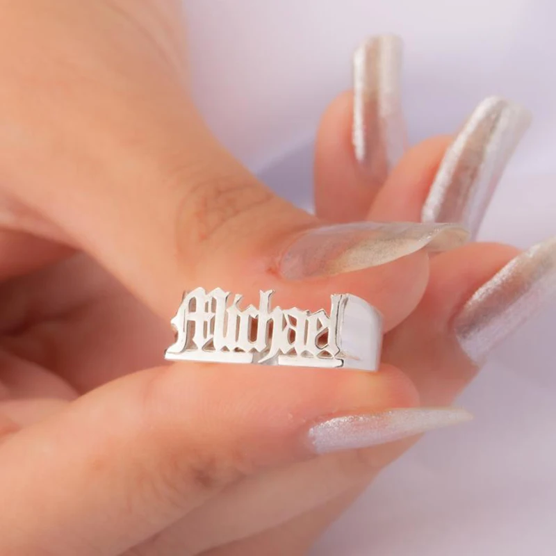 MYDIY пользовательское имя кольца в европейском и американском стиле популярные хип хоп стиль кольцо с