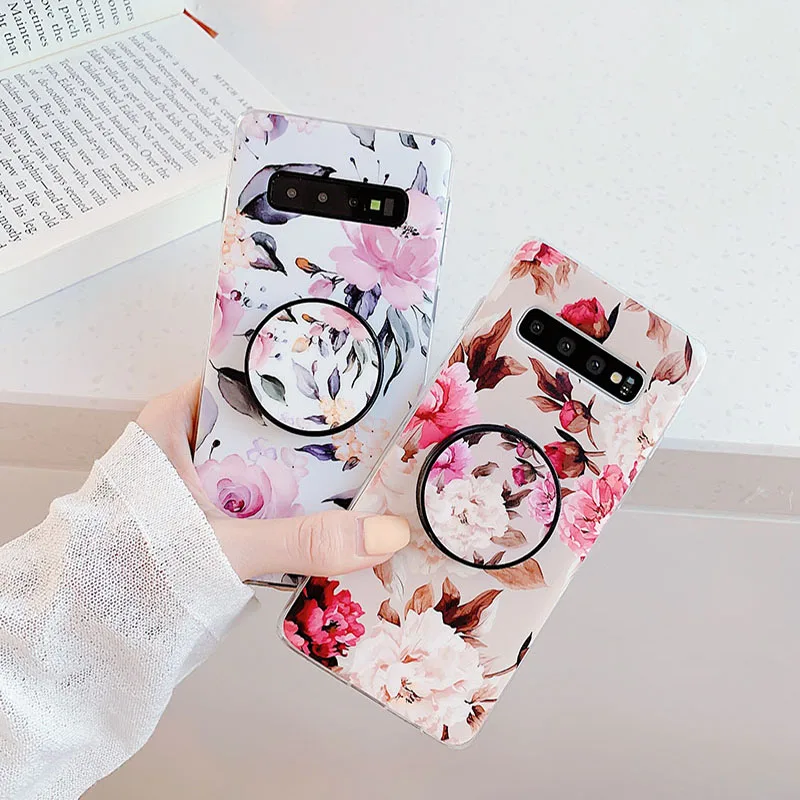 Арт чехол FAYDAI с листьями и цветами для Samsung Galaxy S10 S9 S8 Plus S10e A50 A70 A40 задняя крышка из