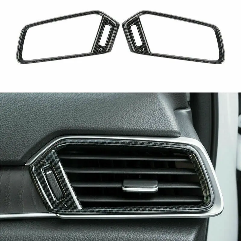 Carbon Grain Left And Right Air Outlet Vent Trim Fit for Honda Accord 2018-2020