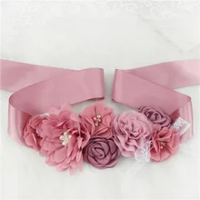 Cinturón de boda con lazo de perlas, cinta de novia, faja para fiesta, vestido de dama de honor, rosa, blanco, azul, púrpura