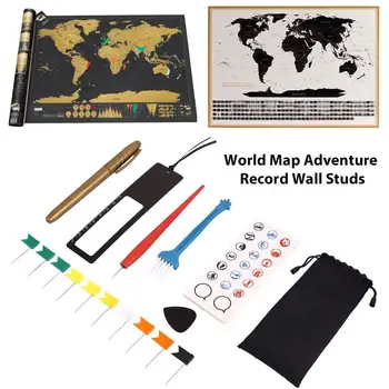 

Diy Scratch Pen Set Travel Educational Travelers Home World Maps 8pcs/Bag Novelty Premium Maps Accessories Gift Office