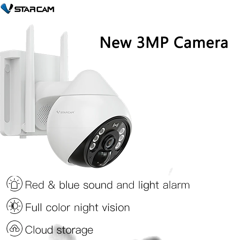 Vstarcam Double light Source Camera Wifi Security IP Camera 3MP HD Waterproof And Dustproof Night Vision Smart Home Phone App