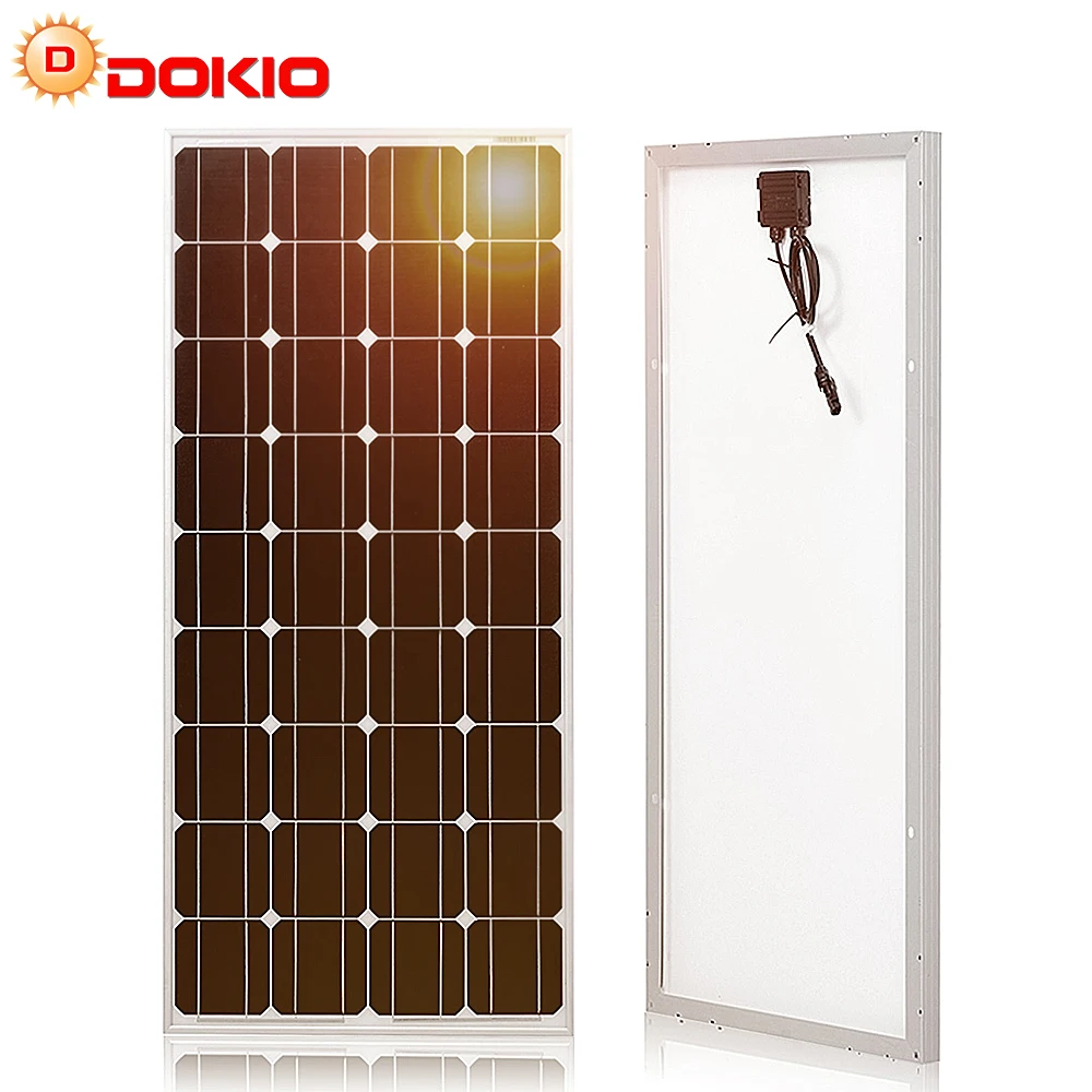 Solar-Panel Monocrystalline Charge Waterproof 100W Dokio Silicon China 12V Rigid 18V