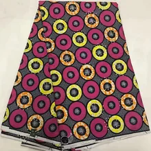 Горячая Распродажа, африканская ткань с камнями, ткань для лоскутов, африканская восковая ткань для платья, 6 ярдов, хлопок, Анкара, ткань YN-A14