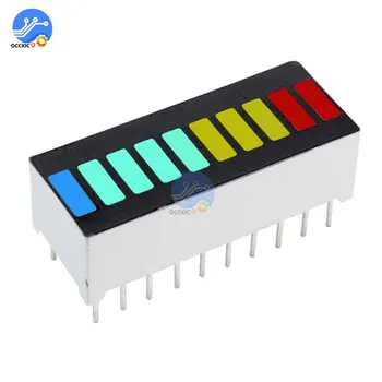 

5Pcs 10 Segment LED Bargraph Light Display Module Bar Graph Ultra Bright Red Yellow Green Blue Colors Multi-color DIY Wholesale