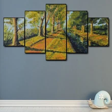 Canvas Art Oil Painting Tree-lined trail Riverside road Art Poster Picture Wall Decor Modern Home Decoration For Living room Canvas Art Oil Painting Tree-lined trail Riverside road Art Poster Picture Wall Decor Modern Home Decoration For Living room