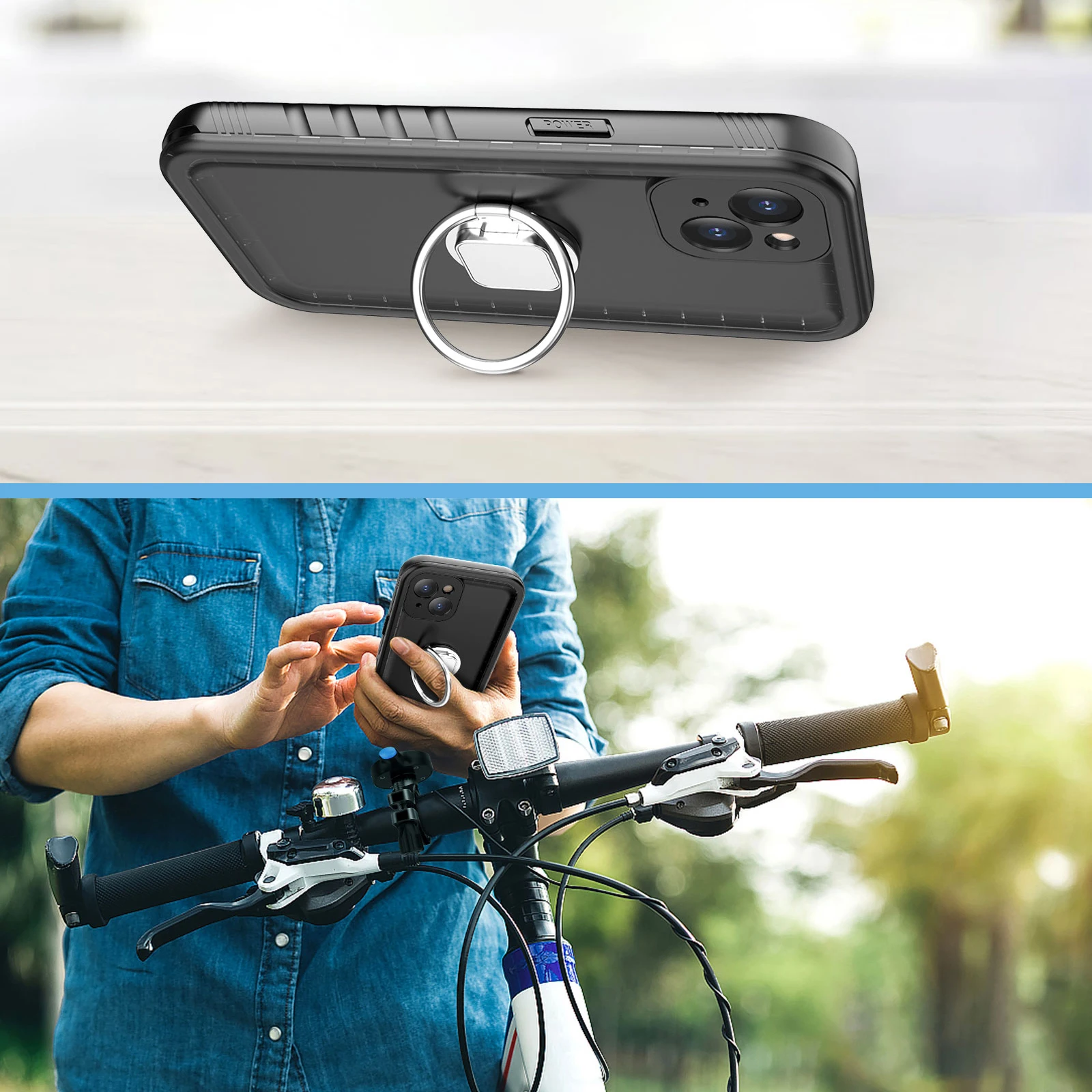 Supporto Moto/bici SPORTLINK Per IPhone 13 Pro Max – Antivibrazione, In Lega Di Zinco, Con Custodia Antiurto Inclusa