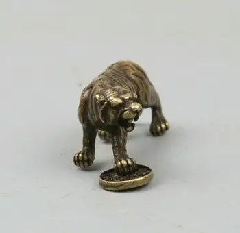 

54mm/27gCollect China Bronze Exquisite 12 Zodiac Tiger Tread Money Wealth Statue