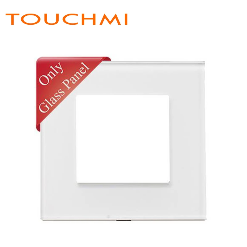 

TOUCHMI EU /UK Standard Three color Crystal 86*86mm Single Glass Frame For Switch And Socket Parts