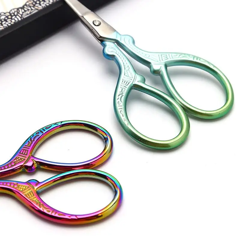 Sewing scissors Tailor scissors Craft scissors Household scissors Retro Sewing Needlework Scissors Stainless Steel Household Embroidery Thread Scissors Handicraft Tools Pruning Tailor