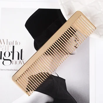 

1PC Alloy Comb Vintage Minimalist Design Hairdressing Metal Comb for Barber Girls