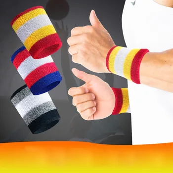 2 Stuks Sport Polsband Zweetband Ademend Pols Zweetband Zweet Absorped Pols Protector Voor Basketbal Badminton Tennis Yoga