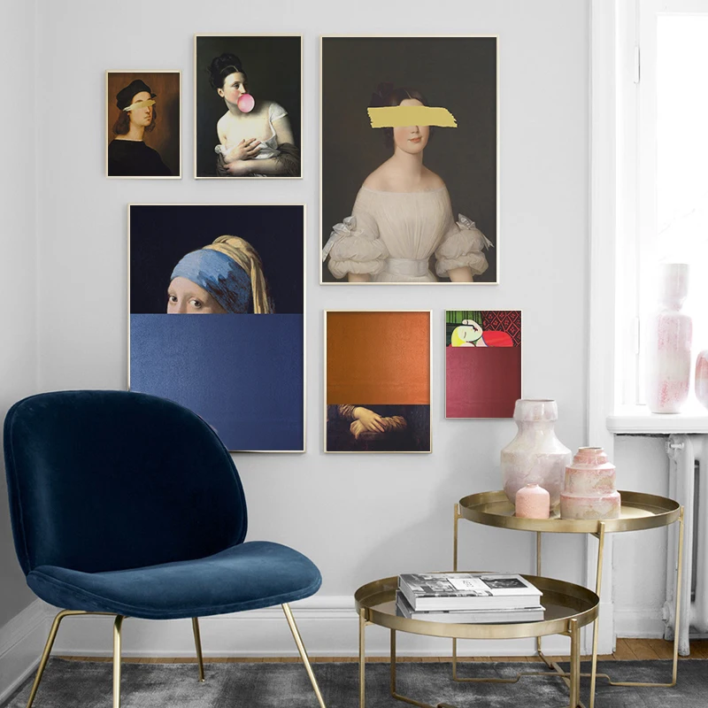 

World Famous Painting Wall Art Fantasy Canvas Posters and Prints Figure Creative Wall Picture for Living Room Decoration