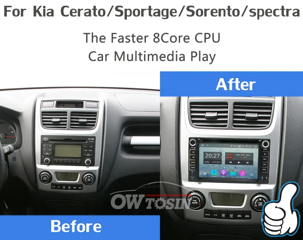 Discount Android 9.0 PX6/Octa Core 5USB Port Car DVD Player For Kia Sorento Rondo Carens Optima Picanto Magenta Carnival Stereo Radio GPS 8