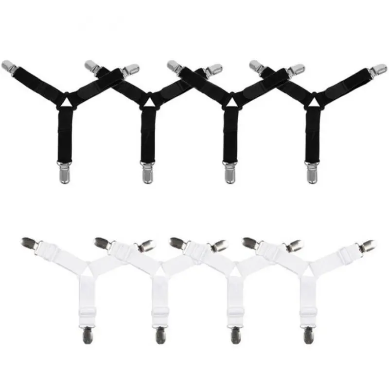 4 шт. стеганые простыни фиксатор Регулируемая пряжка для матраса Нескользящие